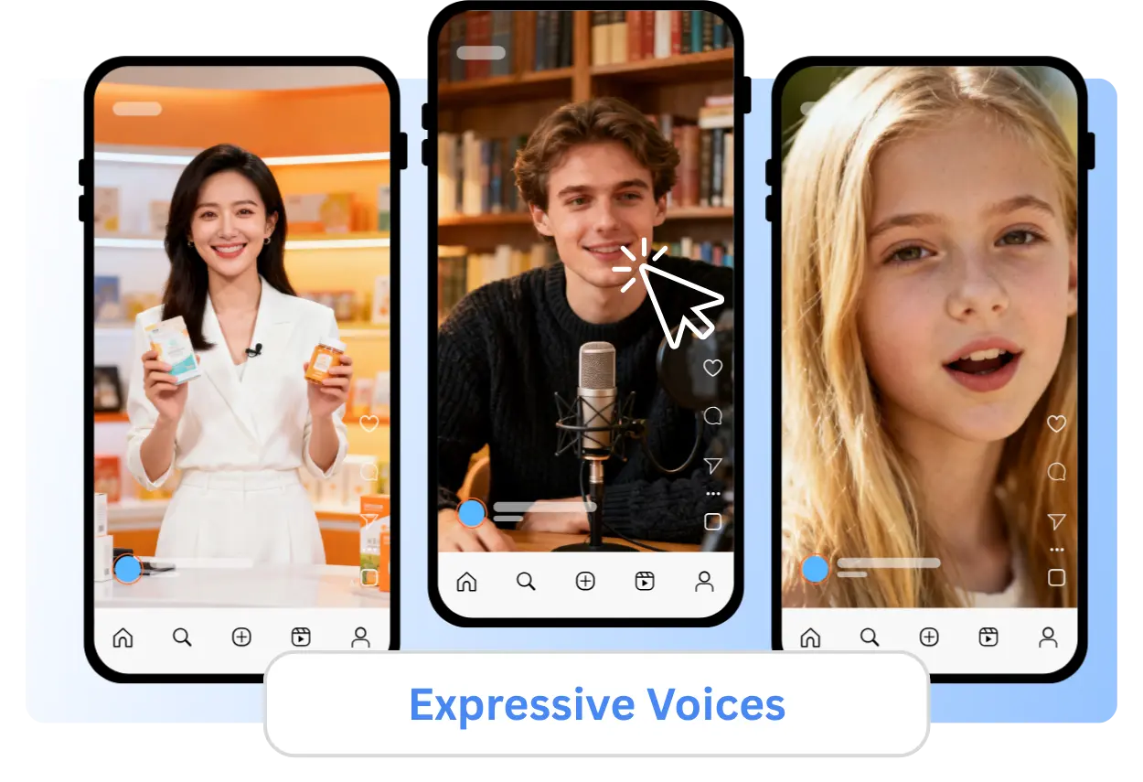 Realistic AI Voice Generator with Expressive Voices